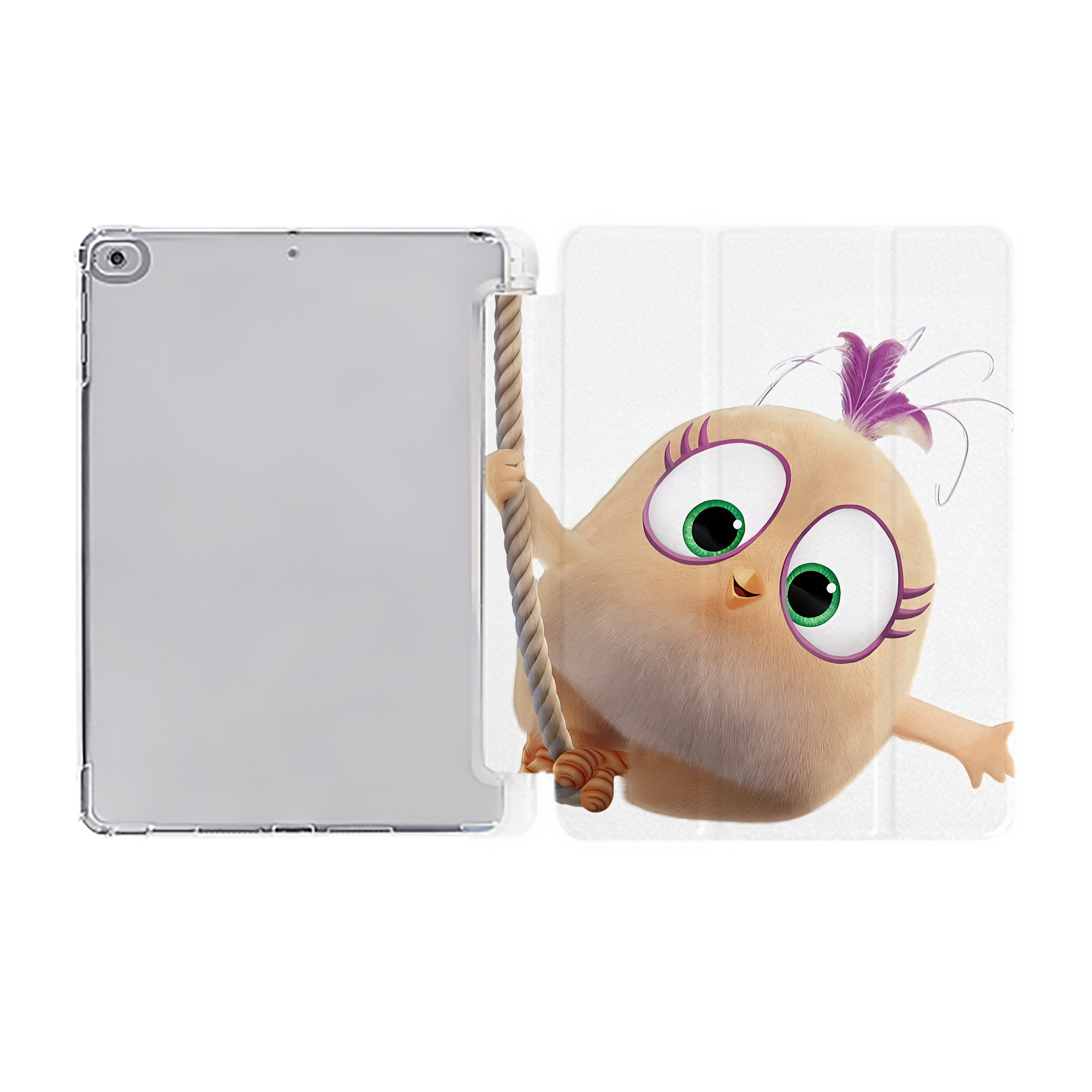 （画像用） Angry Birds アングリーバード IPad ケース ペン収納付き 三つ折りスタンド PUレザー×シリコン 対応機種9.5/10.5/10.9インチ